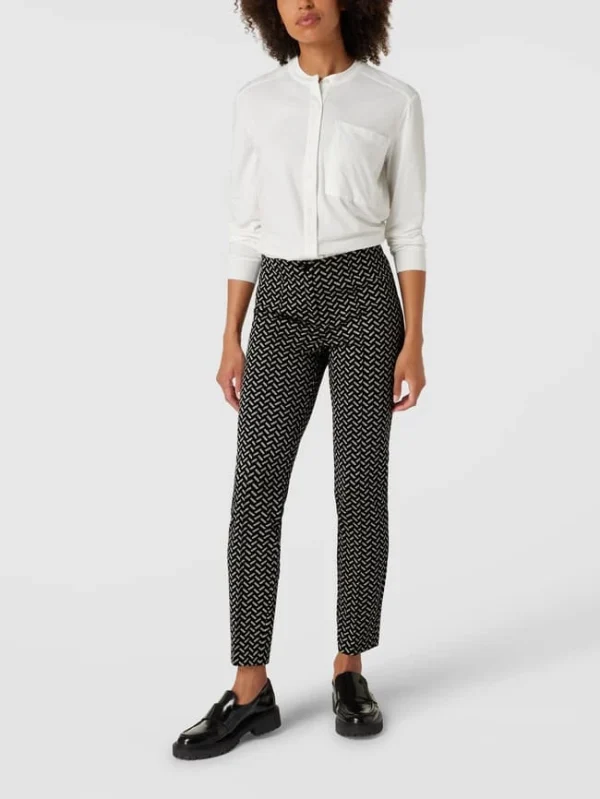 Cambio Hose Mit Allover-Muster Modell ‚Ros‘ – Schwarz 1