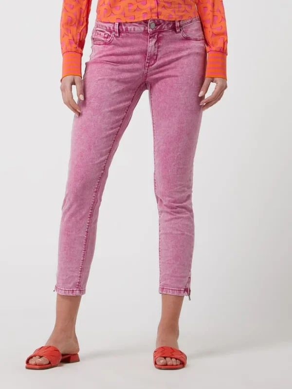 Buena Vista Slim Fit Jeans Mit Label-Applikation – Pink 5