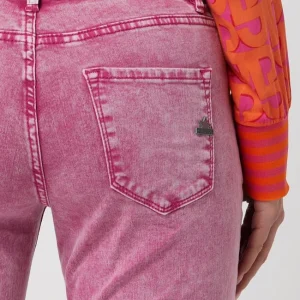 Buena Vista Slim Fit Jeans Mit Label-Applikation – Pink 11