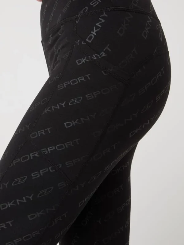 DKNY PERFORMANCE Sportleggings Aus Baumwoll-Elasthan-Mix – Schwarz 4