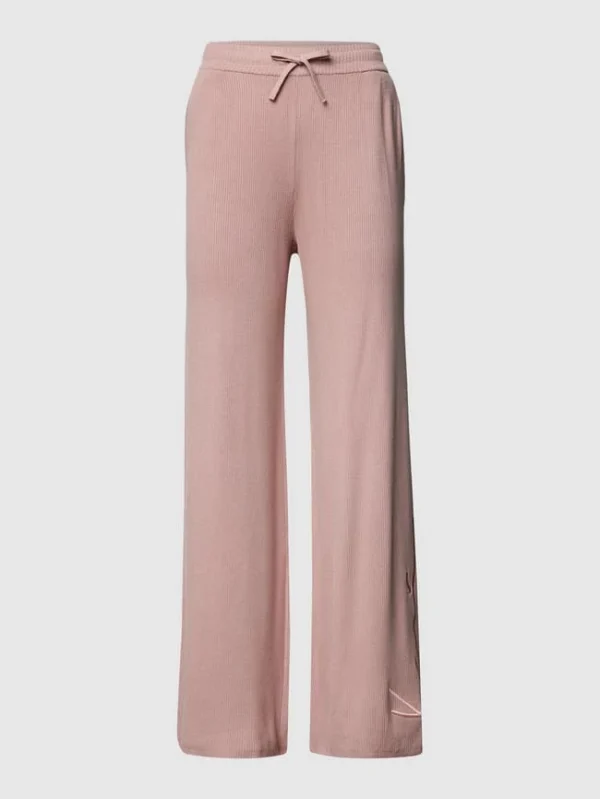 KARL KANI Stoffhose Mit Label-Stitching – Hellrosa 3
