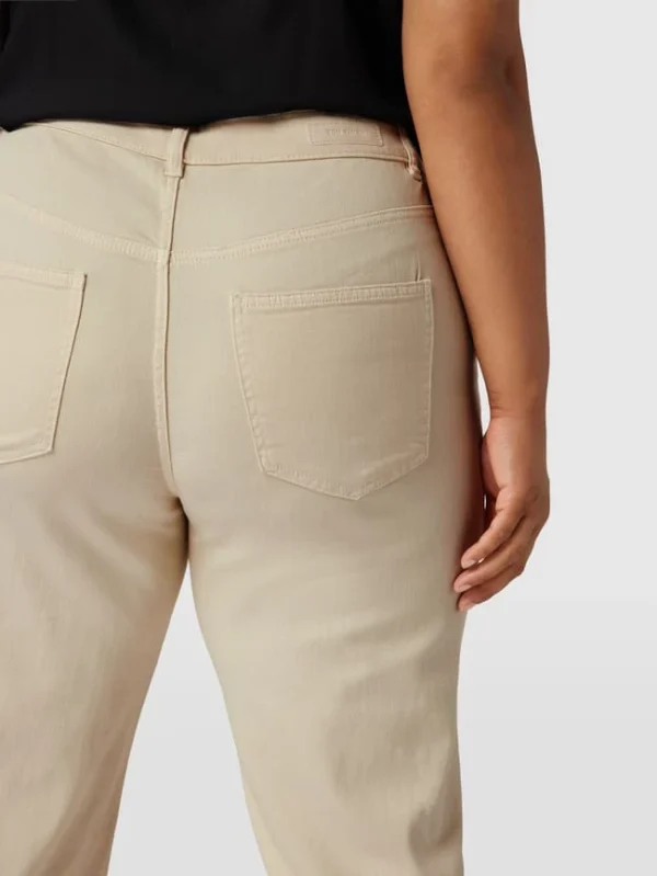 Tom Tailor Loose Fit Hose Mit Label-Detail – Beige 4